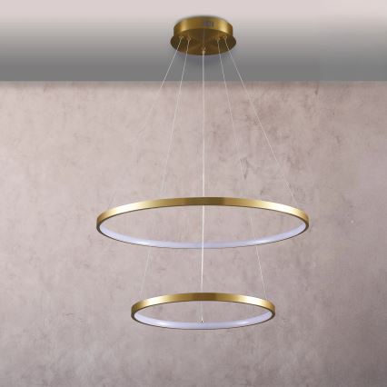 Lámpara LED colgante LEA LED/35W/230V 4000K diá. 60 cm dorado