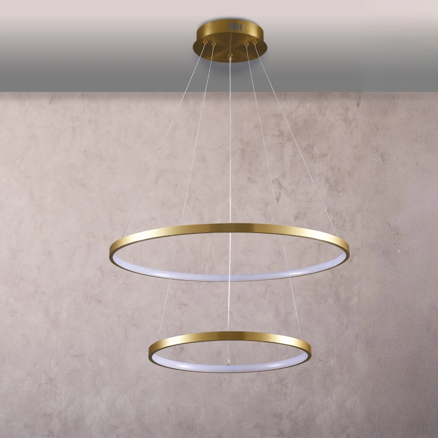 Lámpara LED colgante LEA LED/35W/230V 4000K diá. 60 cm dorado