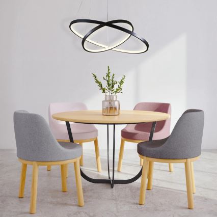Lámpara LED colgante LEA LED/35W/230V 4000K diá. 60 cm negro