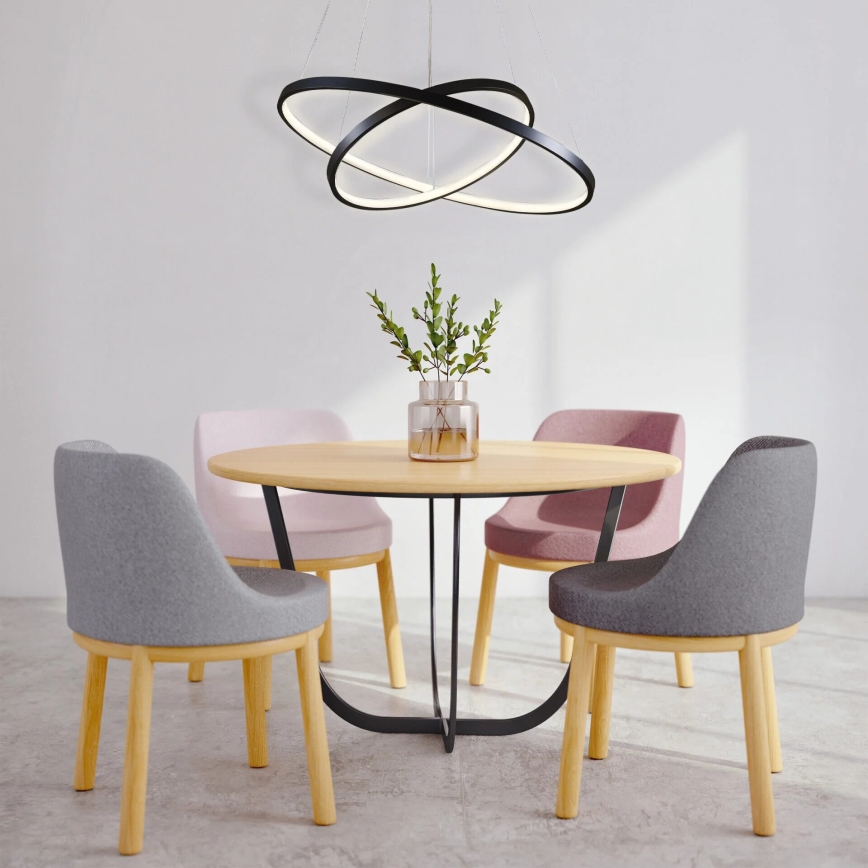 Lámpara LED colgante LEA LED/35W/230V 4000K diá. 60 cm negro