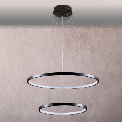 Lámpara LED colgante LEA LED/35W/230V 4000K diá. 60 cm negro