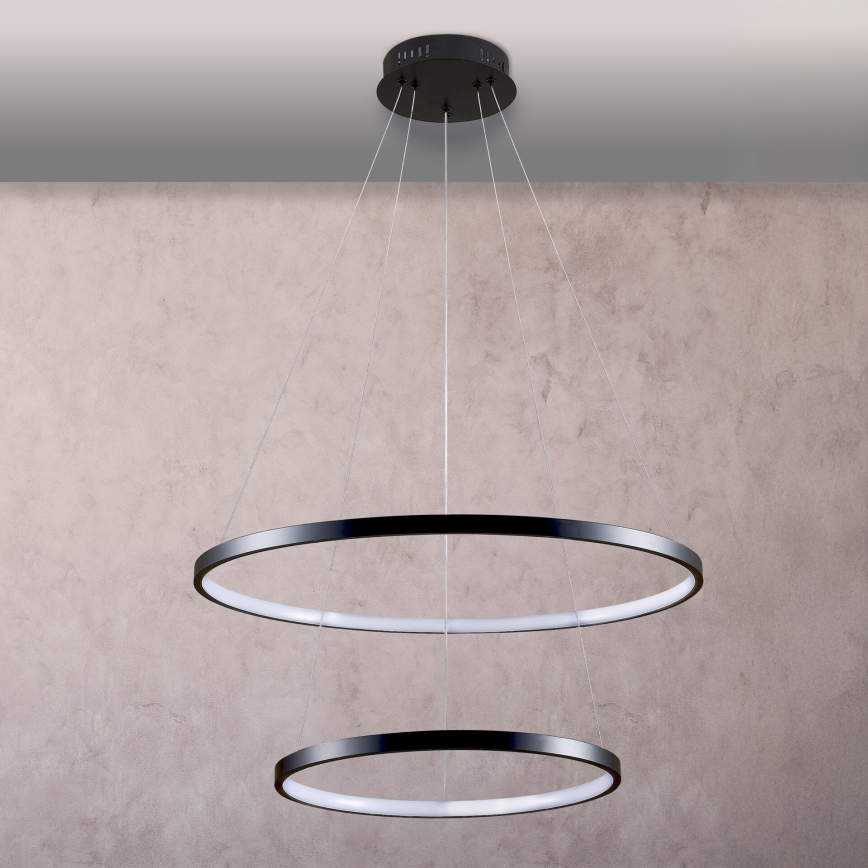 Lámpara LED colgante LEA LED/35W/230V 4000K diá. 60 cm negro