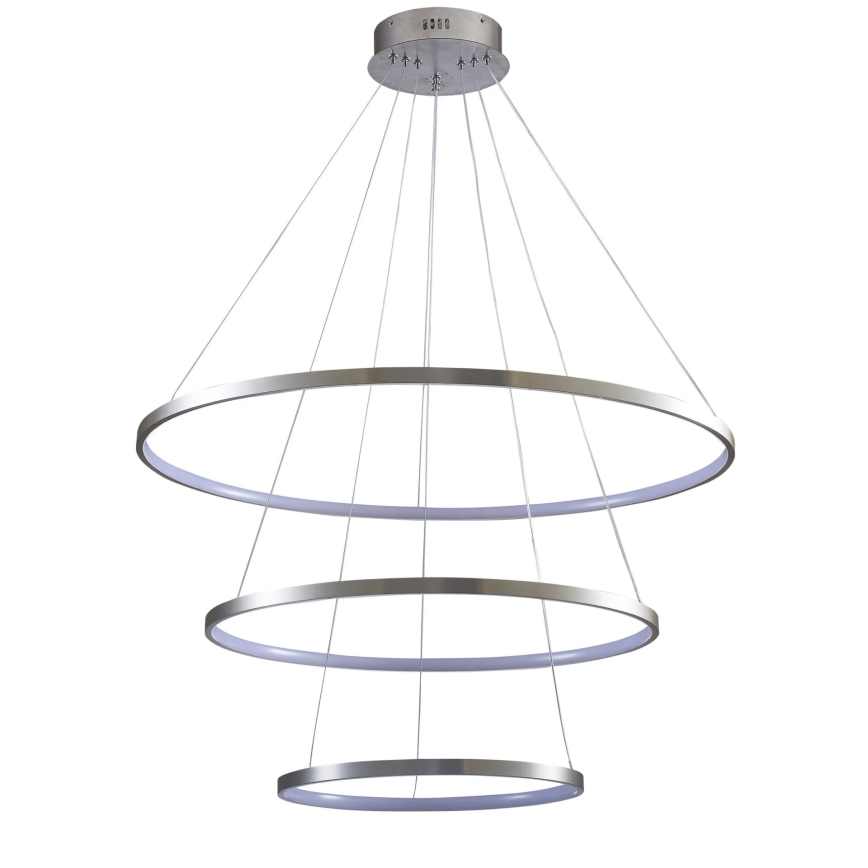 Lámpara LED colgante LEA LED/60W/230V 4000K diá. 80 cm cromo mate