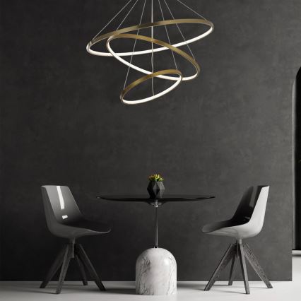 Lámpara LED colgante LEA LED/60W/230V 4000K diá. 80 cm dorado