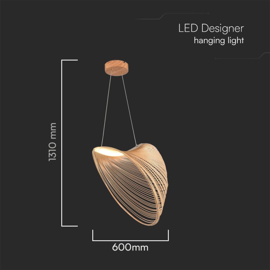 Lámpara LED colgante LED/10W/230V 3000K beige
