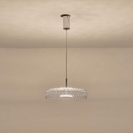 Lámpara LED colgante LED/10W/230V 3000K cromo brillante diá. 35 cm