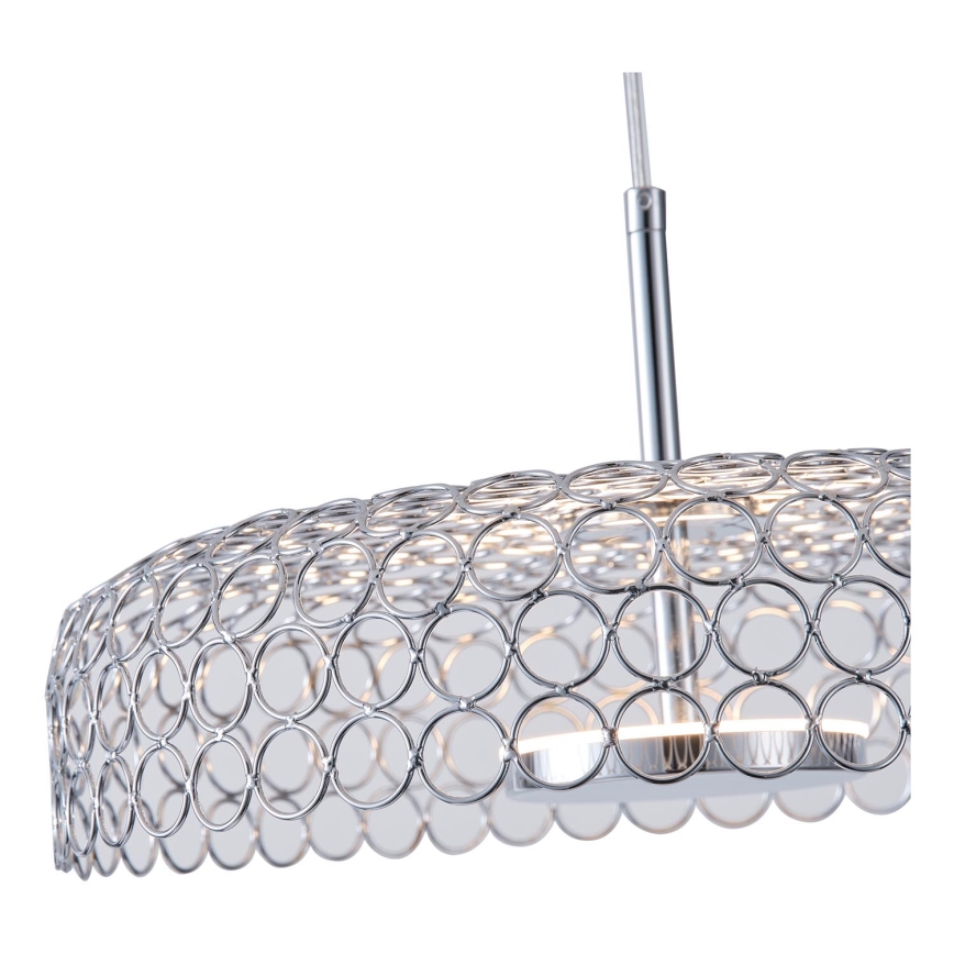 Lámpara LED colgante LED/10W/230V 3000K cromo brillante diá. 35 cm