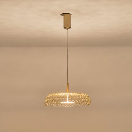 Lámpara LED colgante LED/10W/230V 3000K dorado diá. 35 cm
