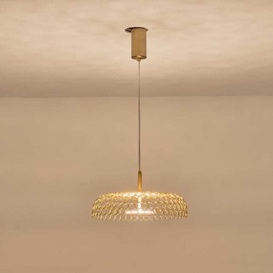 Lámpara LED colgante LED/10W/230V 3000K dorado diá. 35 cm
