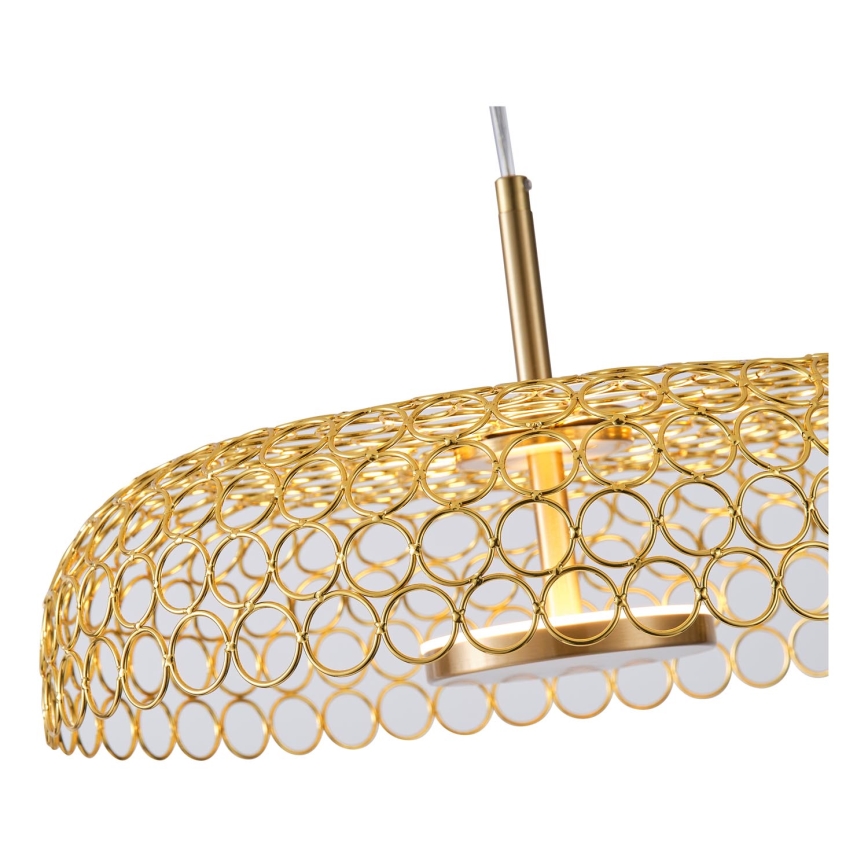 Lámpara LED colgante LED/10W/230V 3000K dorado diá. 35 cm