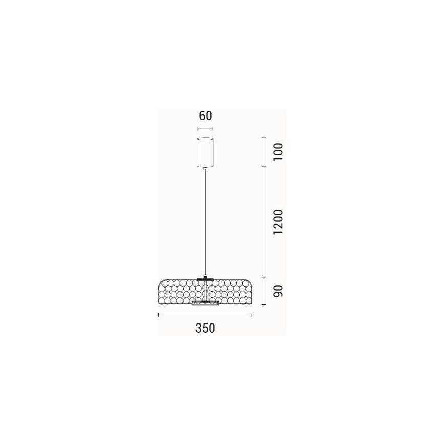 Lámpara LED colgante LED/10W/230V 3000K dorado diá. 35 cm