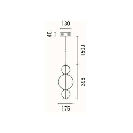 Lámpara LED colgante LED/12,6W/230V 3000K
