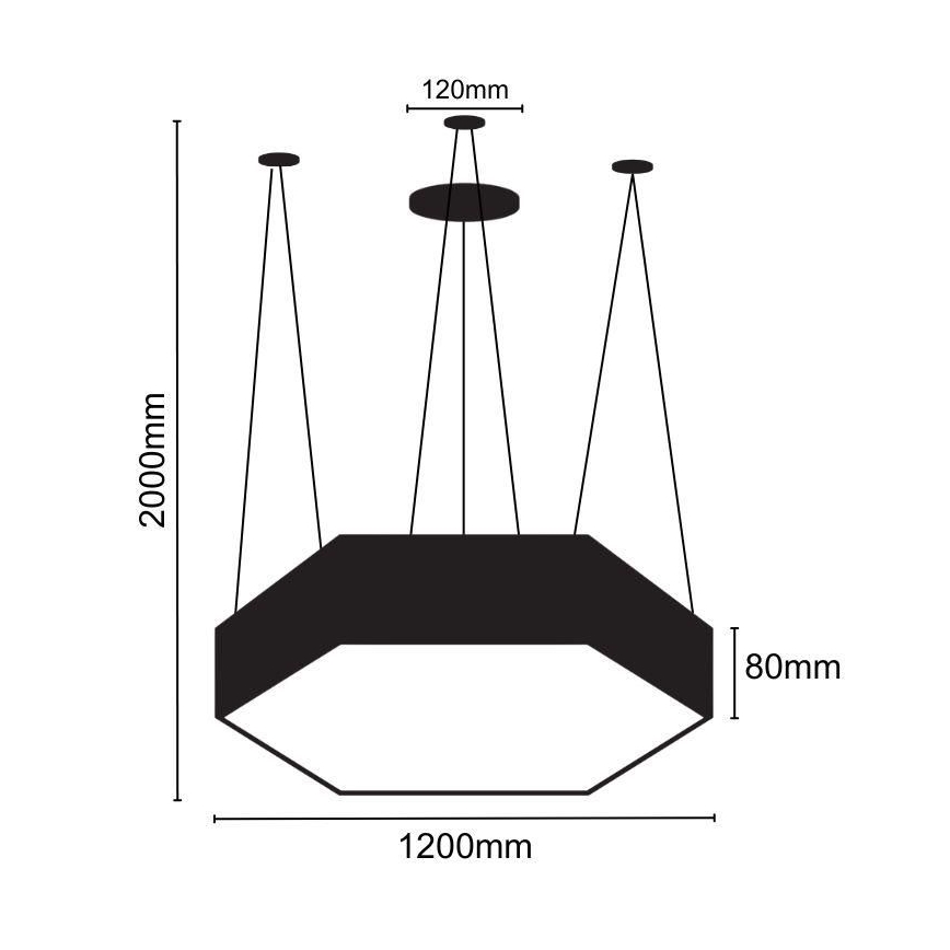 Lámpara LED colgante LED/120W/230V 4000K diá. 120 cm