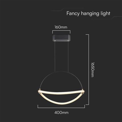 Lámpara LED colgante LED/12W/230V 4000K diá. 40 cm