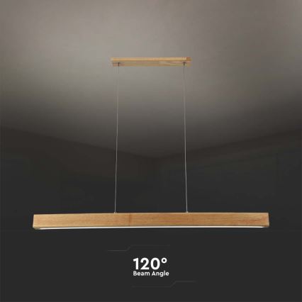 Lámpara LED colgante LED/12W/230V 4000K marrón