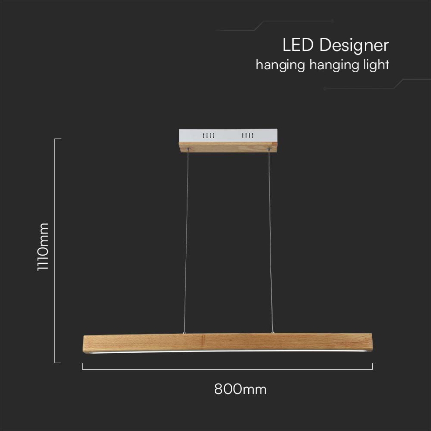 Lámpara LED colgante LED/12W/230V 4000K marrón
