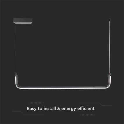 Lámpara LED colgante LED/12W/230V 4000K negro