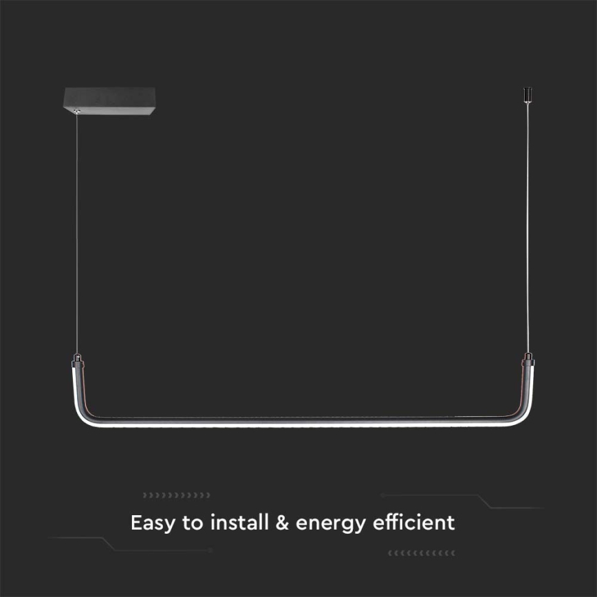 Lámpara LED colgante LED/12W/230V 4000K negro
