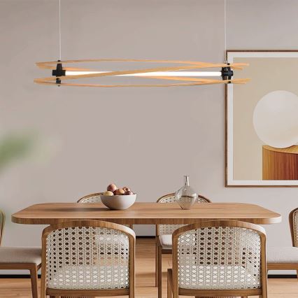 Lámpara LED colgante LED/15W/230V 3000K marrón