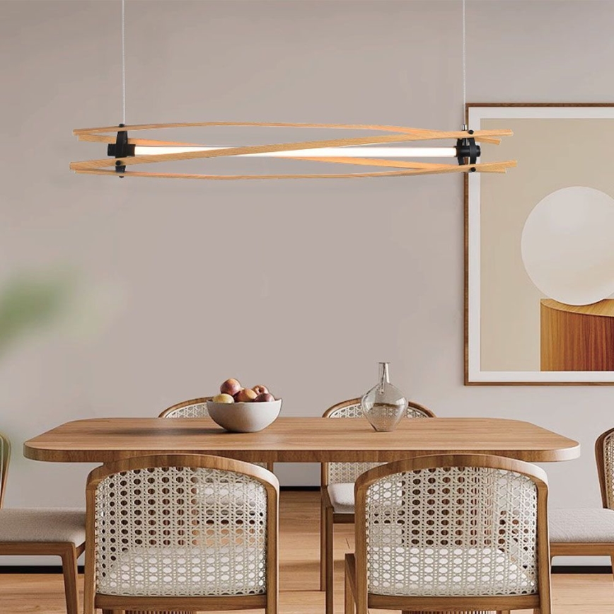 Lámpara LED colgante LED/15W/230V 3000K marrón