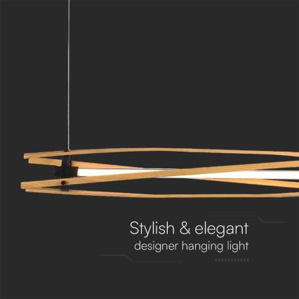 Lámpara LED colgante LED/15W/230V 3000K marrón