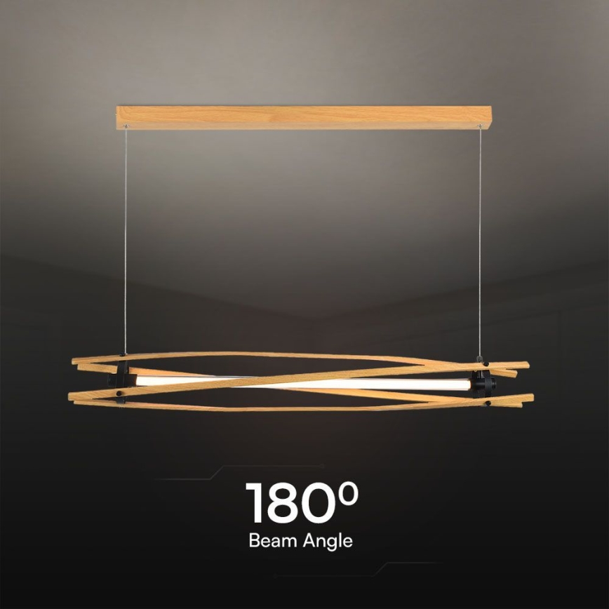 Lámpara LED colgante LED/15W/230V 3000K marrón