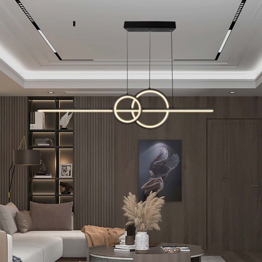 Lámpara LED colgante LED/15W/230V 4000K negro
