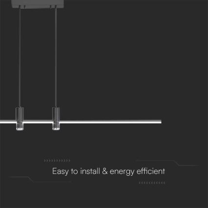 Lámpara LED colgante LED/19W/230V 4000K negro