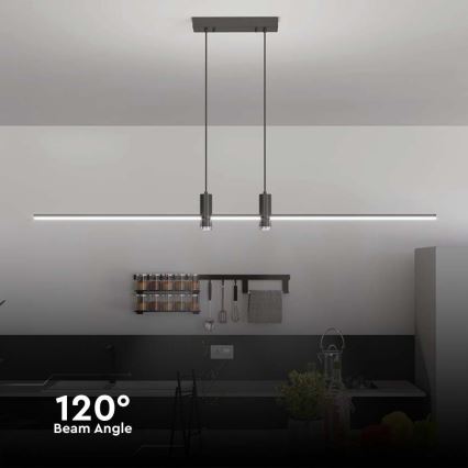 Lámpara LED colgante LED/19W/230V 4000K negro