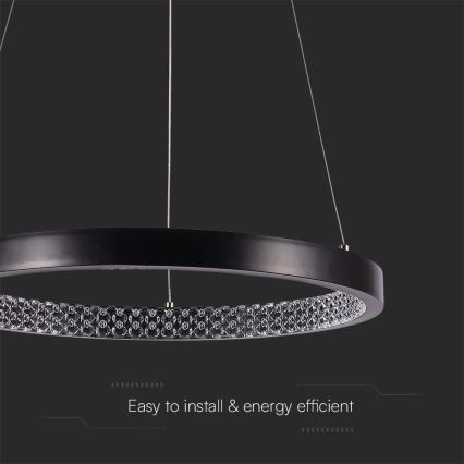 Lámpara LED colgante LED/19W/230V 4000K negro