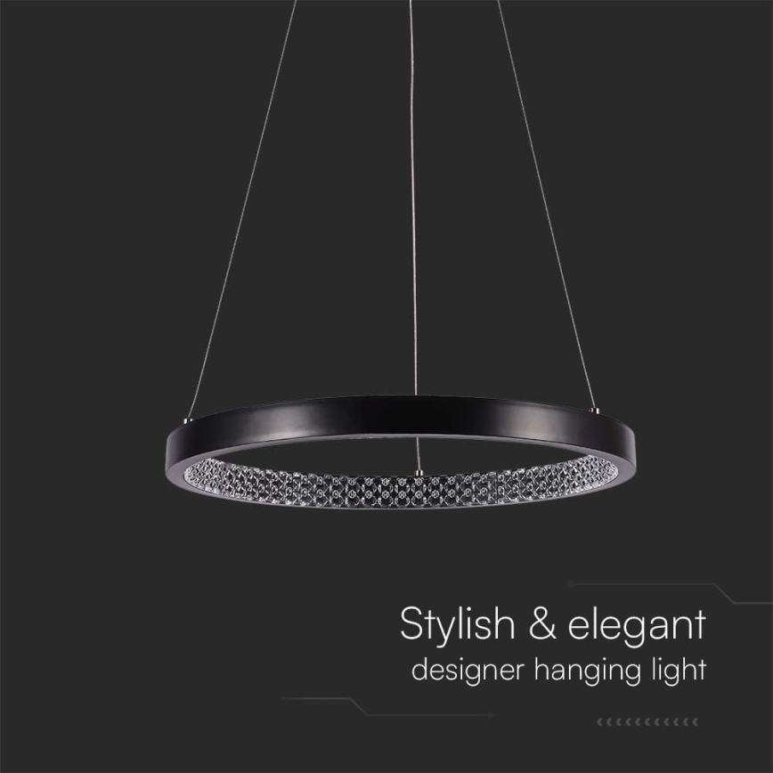 Lámpara LED colgante LED/19W/230V 4000K negro