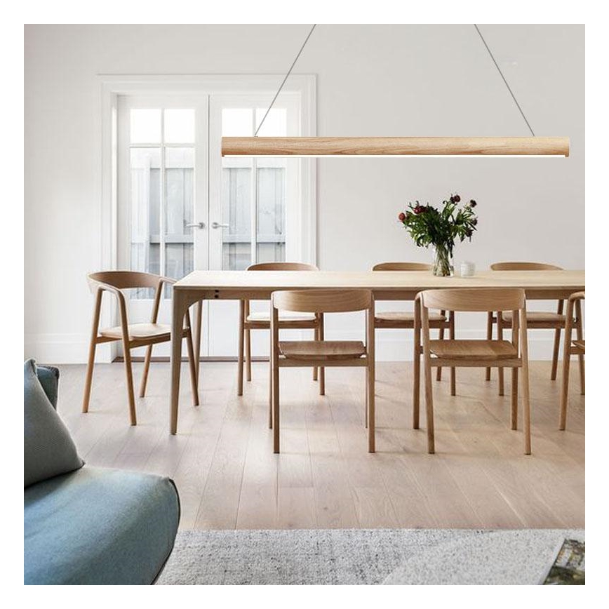 Lámpara LED colgante LED/22W/230V 4000K 120 cm ceniza/madera maciza