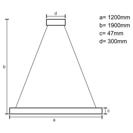 Lámpara LED colgante LED/22W/230V 4000K 120 cm ceniza/madera maciza