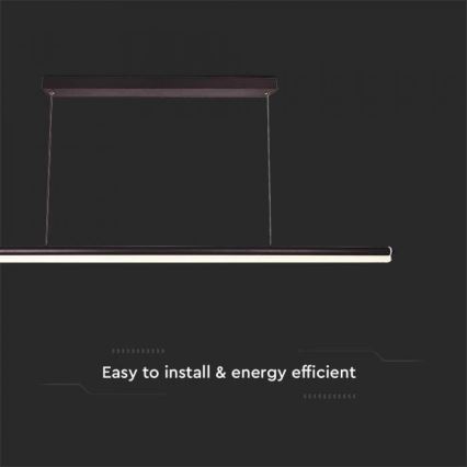 Lámpara LED colgante LED/23W/230V 4000K 120 cm negro