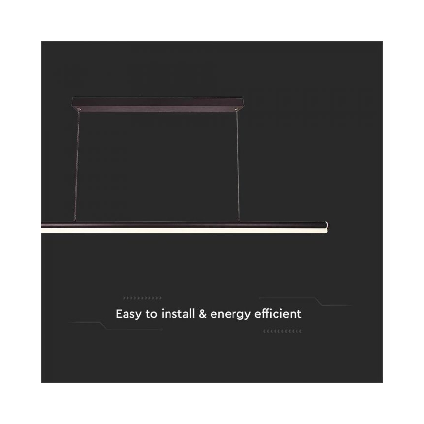 Lámpara LED colgante LED/23W/230V 4000K 120 cm negro