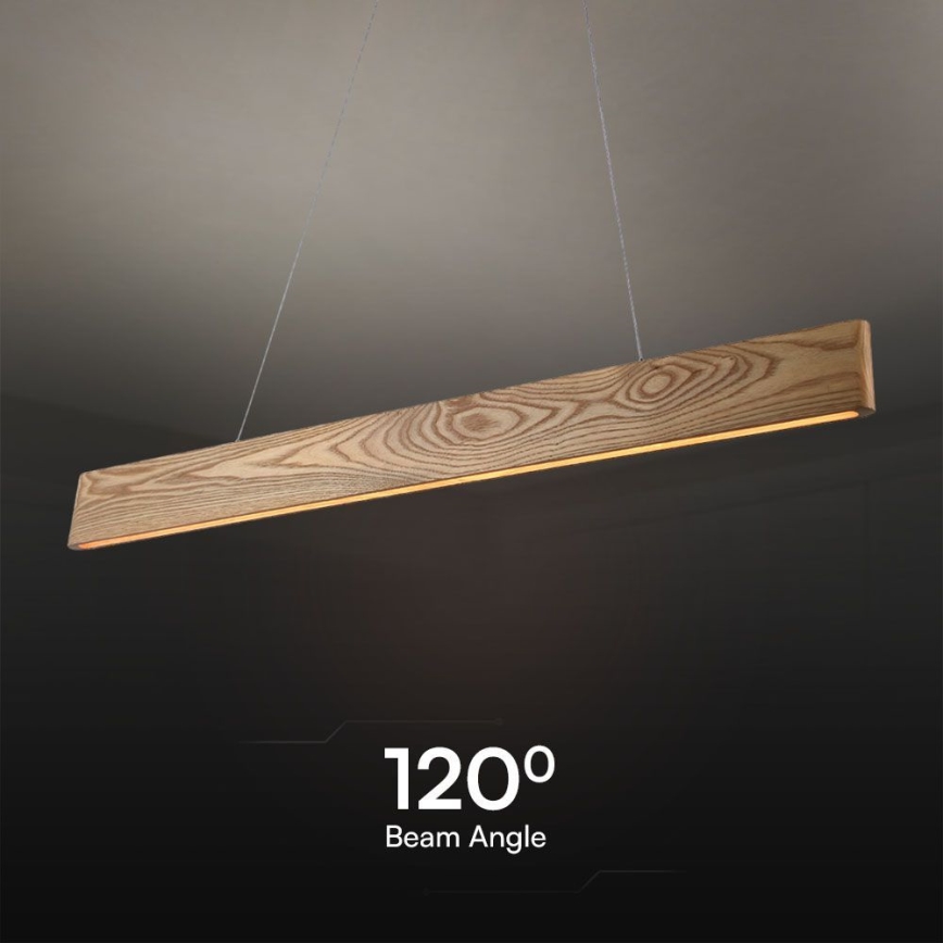 Lámpara LED colgante LED/24W/230V 3000K marrón