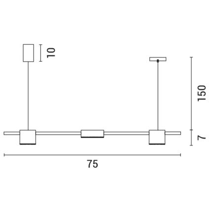 Lámpara LED colgante LED/24W/230V 3000K negro