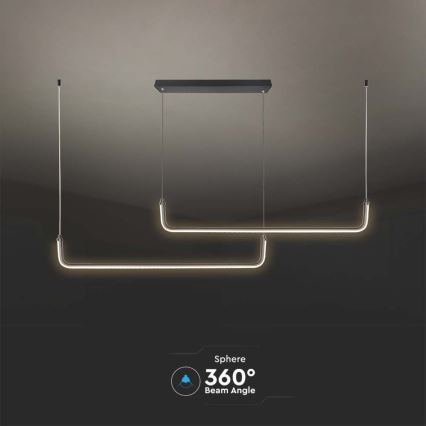 Lámpara LED colgante LED/24W/230V 4000K negro