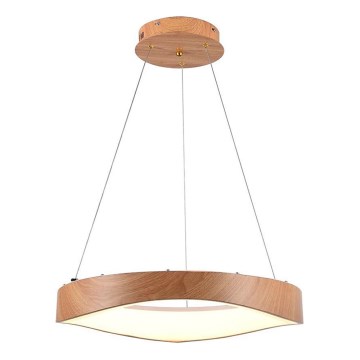 Lámpara LED colgante LED/25W/230V 3000K ø 50 cm marrón