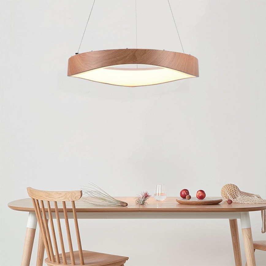 Lámpara LED colgante LED/25W/230V 3000K ø 50 cm marrón