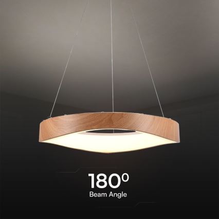 Lámpara LED colgante LED/25W/230V 3000K ø 50 cm marrón