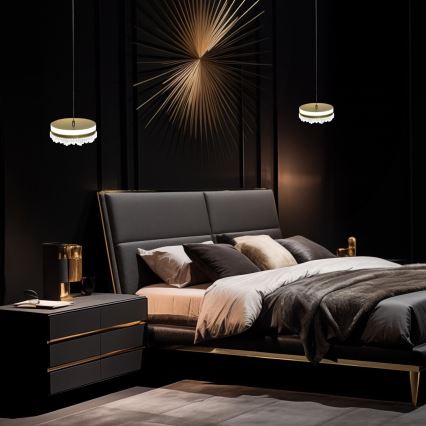 Lámpara LED colgante LED/25W/230V diá. 20 cm dorado