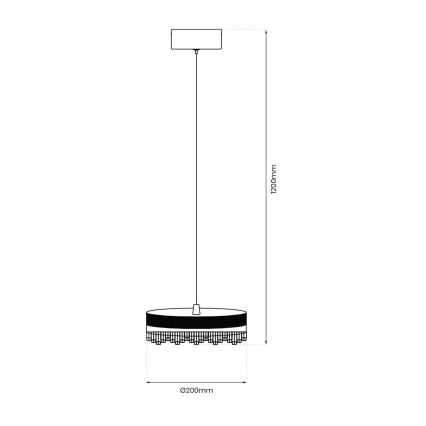 Lámpara LED colgante LED/25W/230V diá. 20 cm dorado