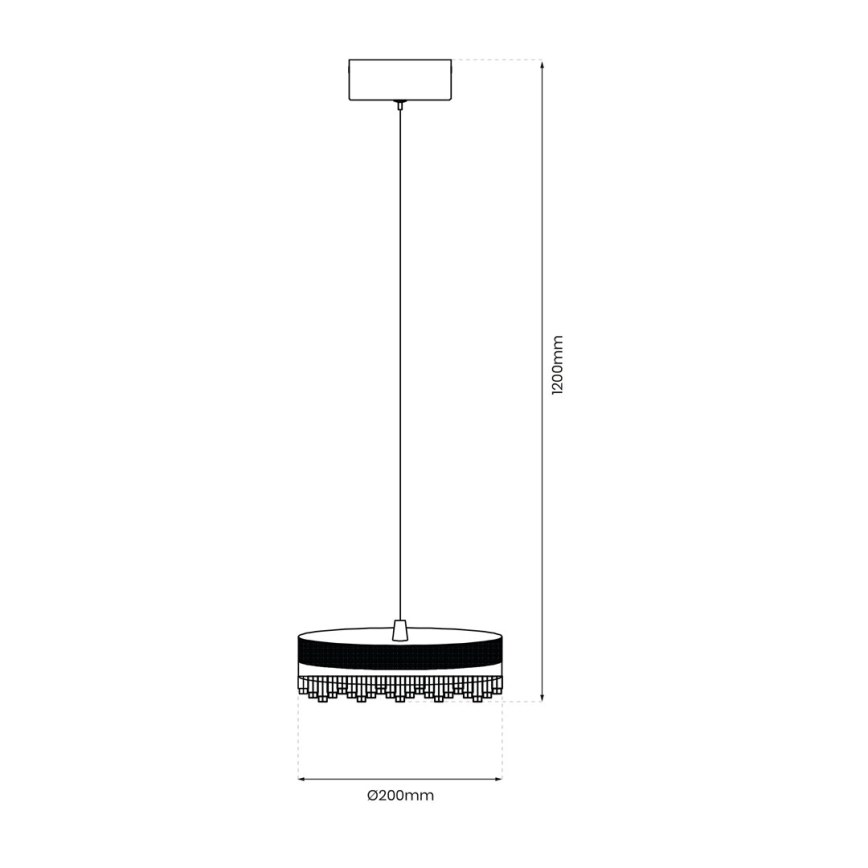 Lámpara LED colgante LED/25W/230V diá. 20 cm dorado