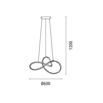 Lámpara LED colgante LED/30W/230V 3000K