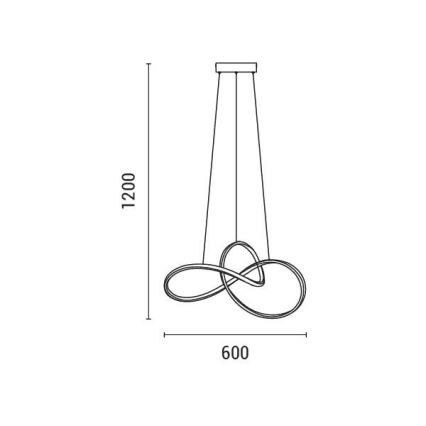 Lámpara LED colgante LED/30W/230V 3000K