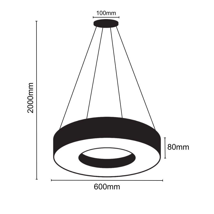 Lámpara LED colgante LED/30W/230V 4000K diá. 60 cm