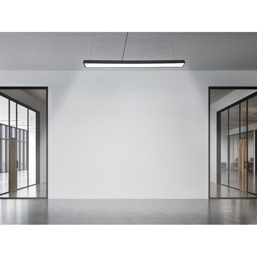 Lámpara LED colgante LED/32W/230V 4000K diá. 120 cm negro