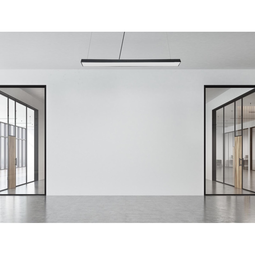 Lámpara LED colgante LED/32W/230V 4000K diá. 120 cm negro
