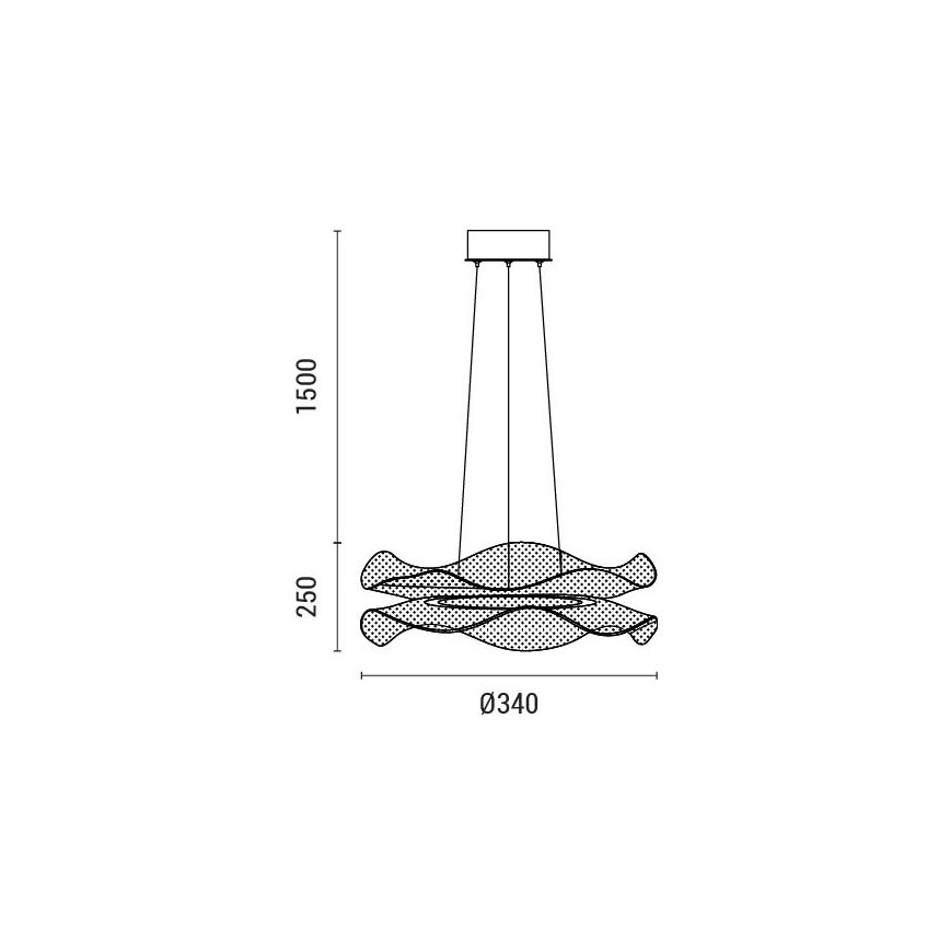 Lámpara LED colgante LED/34W/230V 3000K